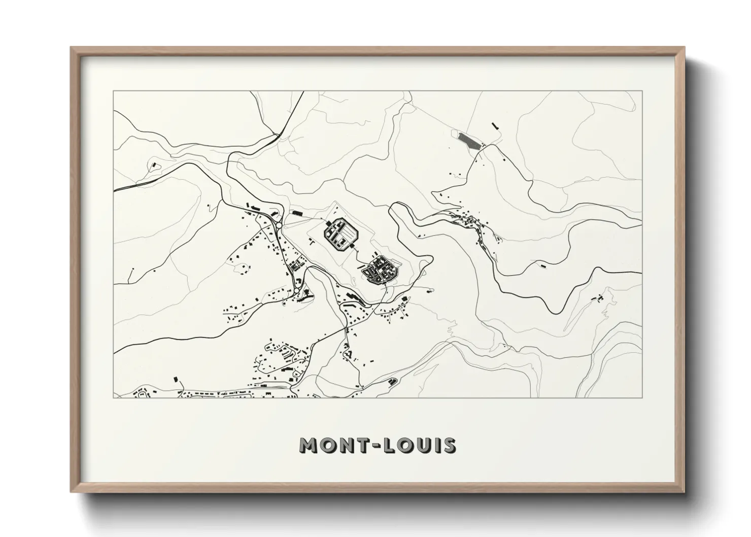 Une affiche de carte sur Mont-Louis