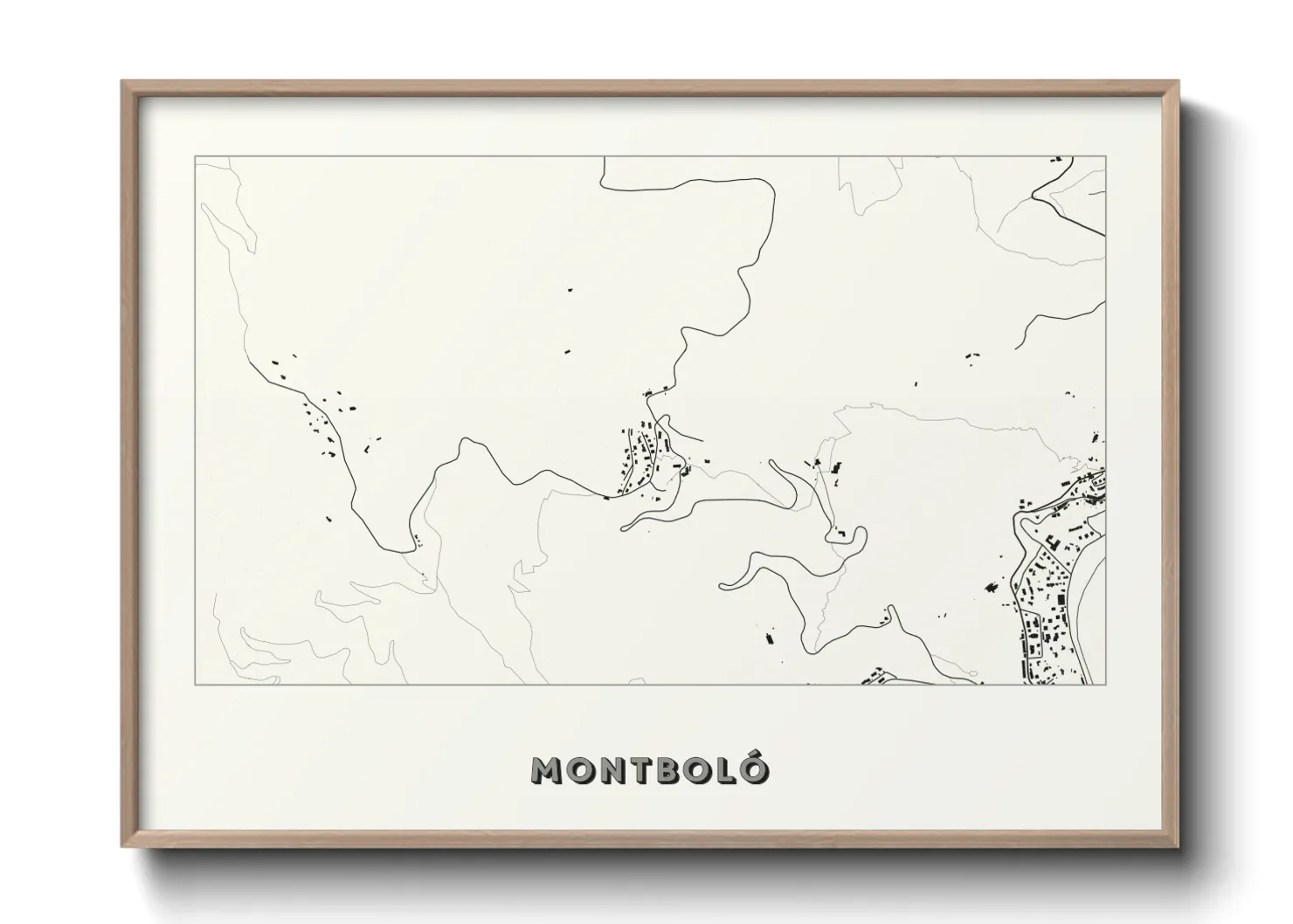 Une affiche de carte sur Montboló