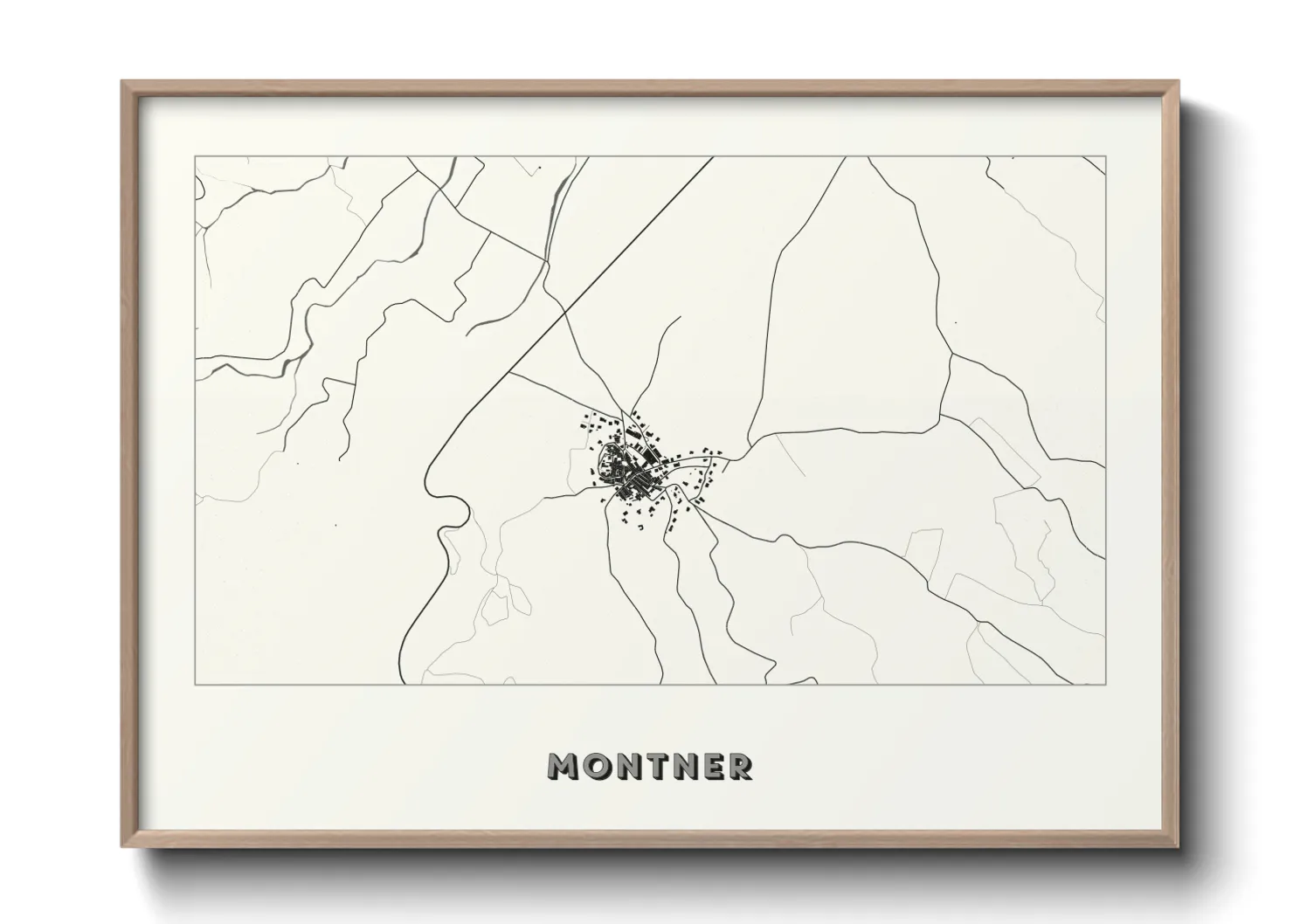 Une affiche de carte sur Montner