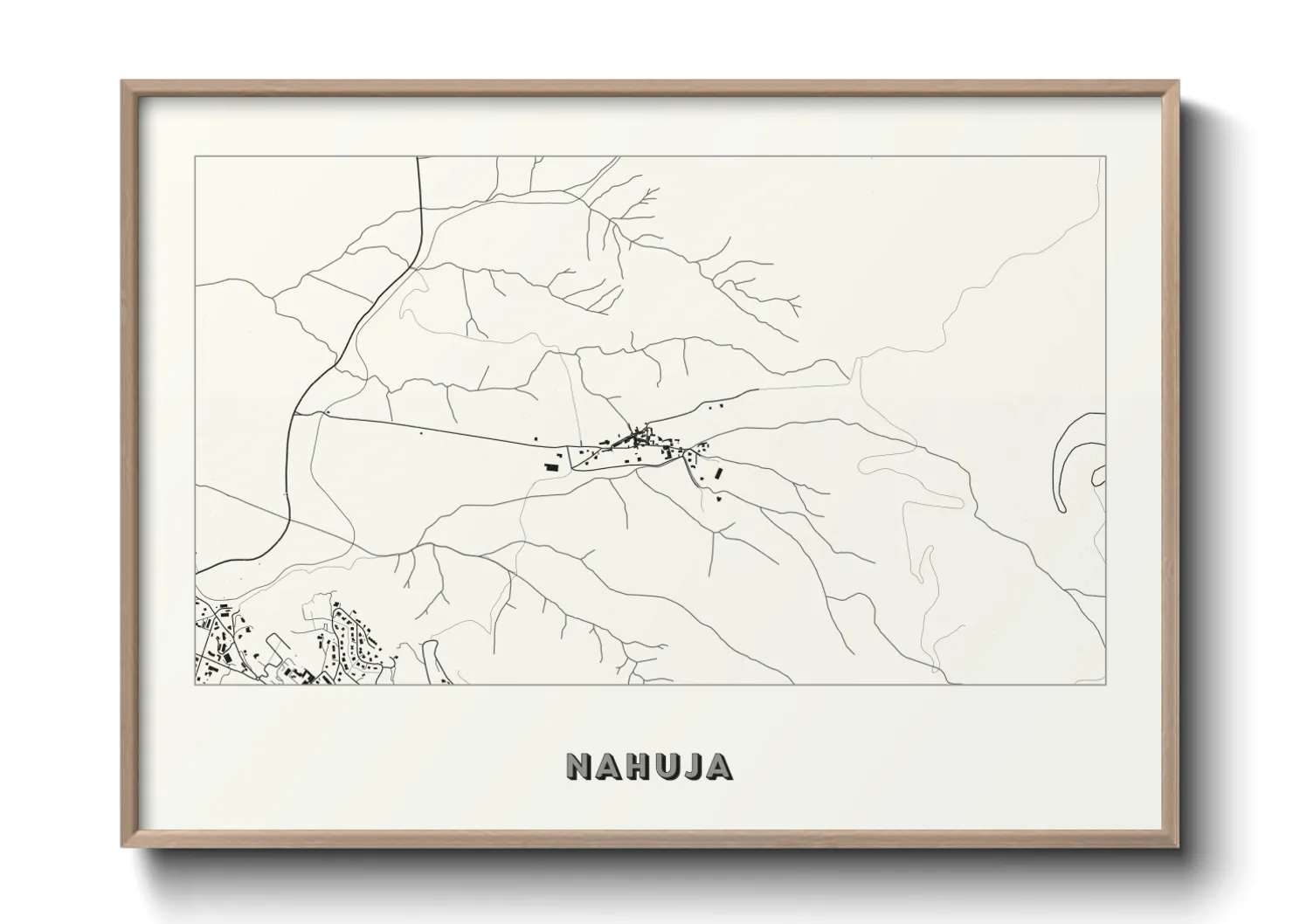 Une affiche de carte sur Nahuja