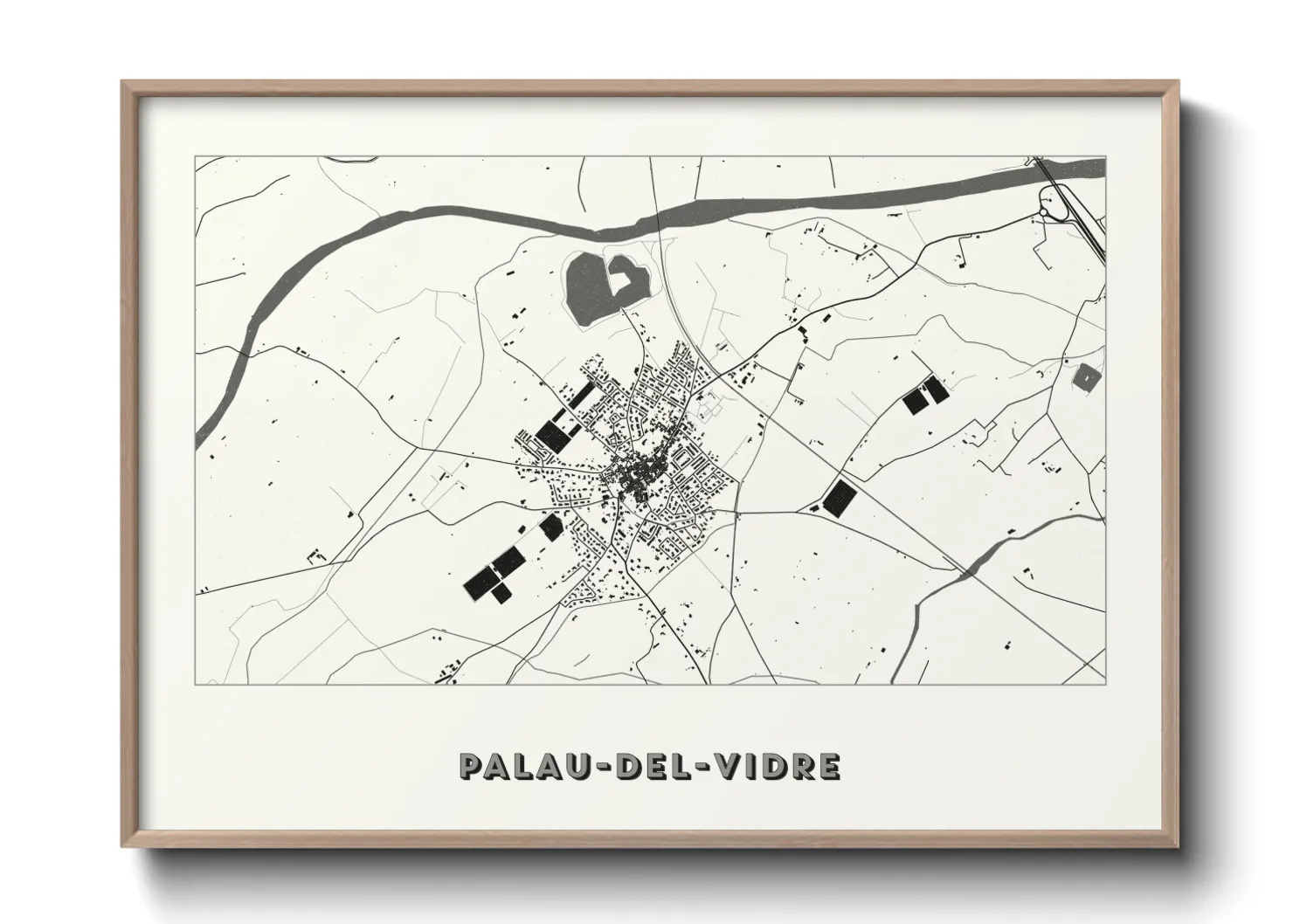 Une affiche de carte sur Palau-del-Vidre