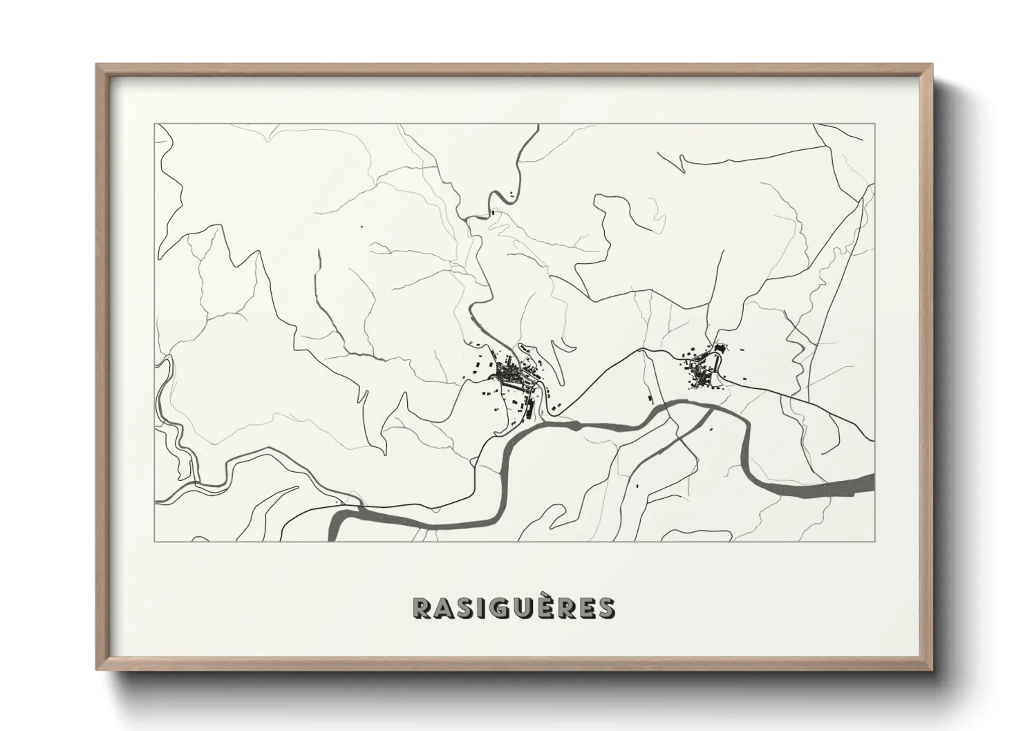 Une affiche de carte sur Rasiguères