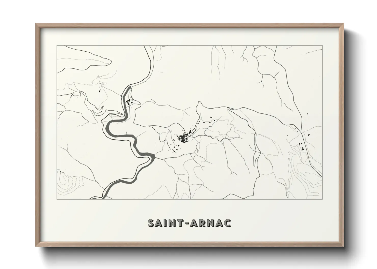 Une affiche de carte sur Saint-Arnac