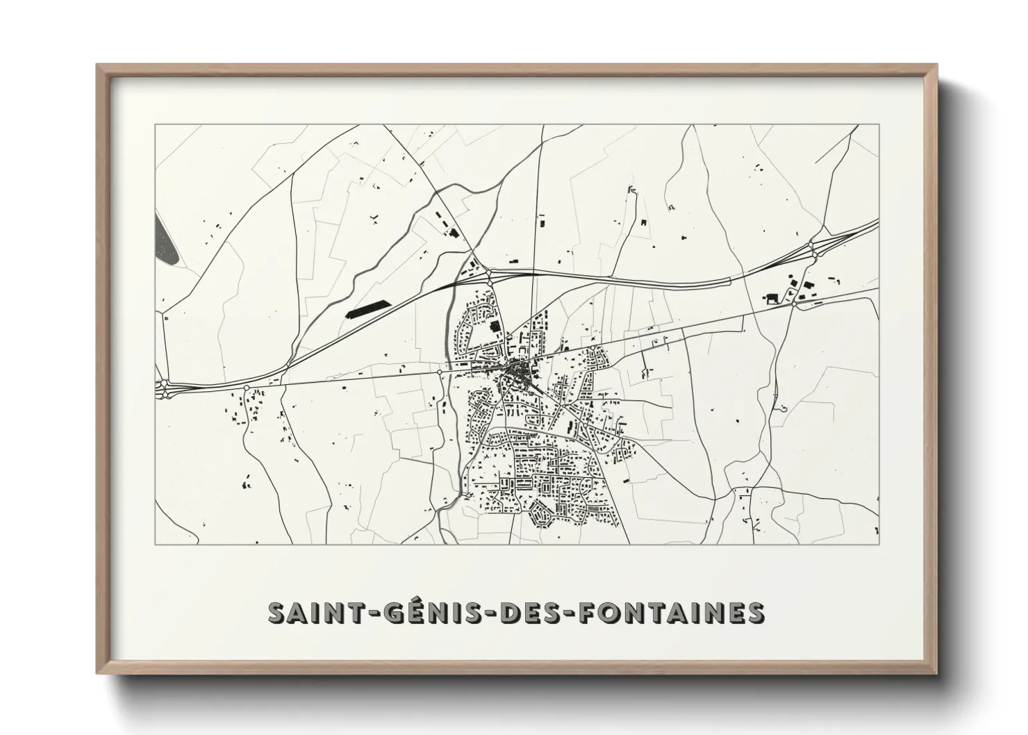 Une affiche de carte sur Saint-Génis-des-Fontaines