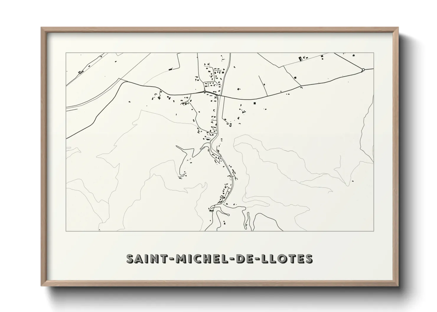 Une affiche de carte sur Saint-Michel-de-Llotes