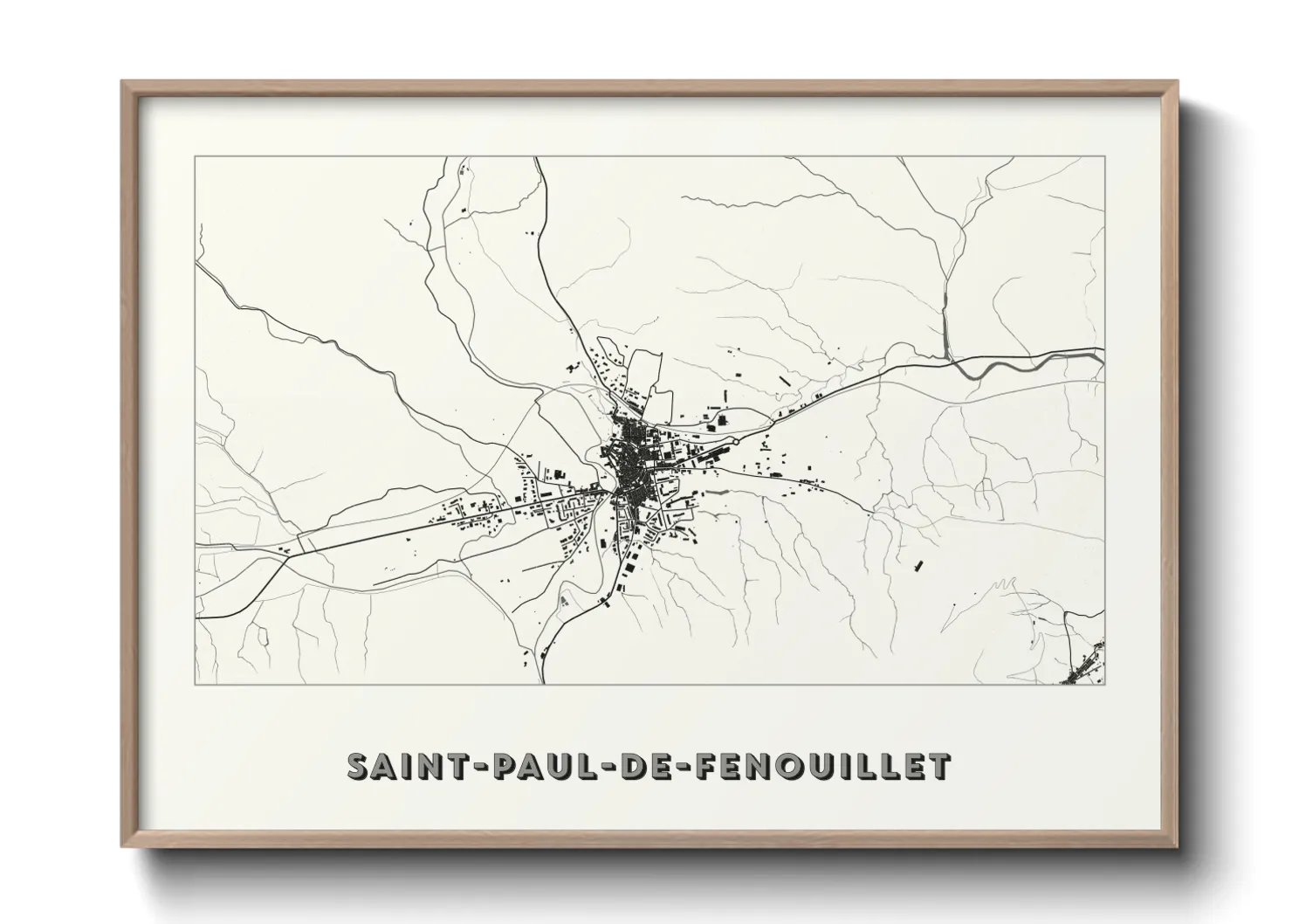 Une affiche de carte sur Saint-Paul-de-Fenouillet