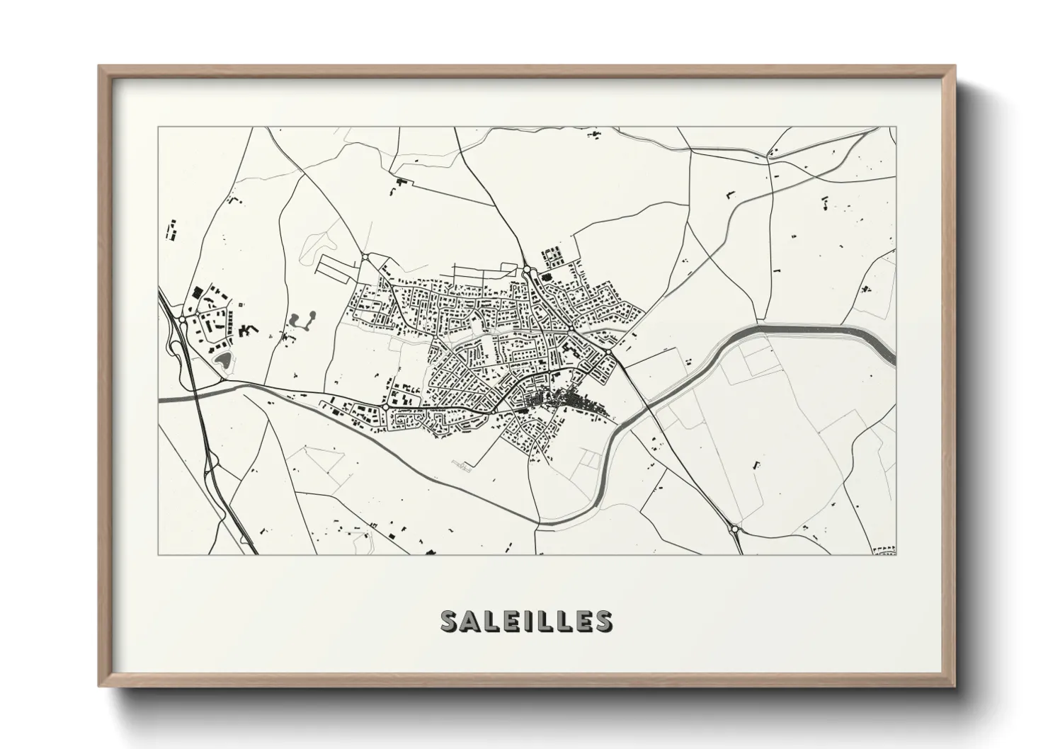Une affiche de carte sur Saleilles
