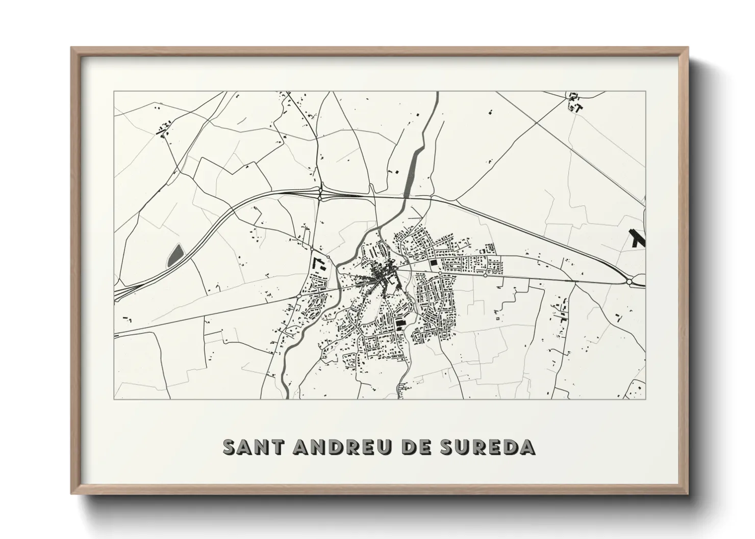 Une affiche de carte sur Sant Andreu de Sureda