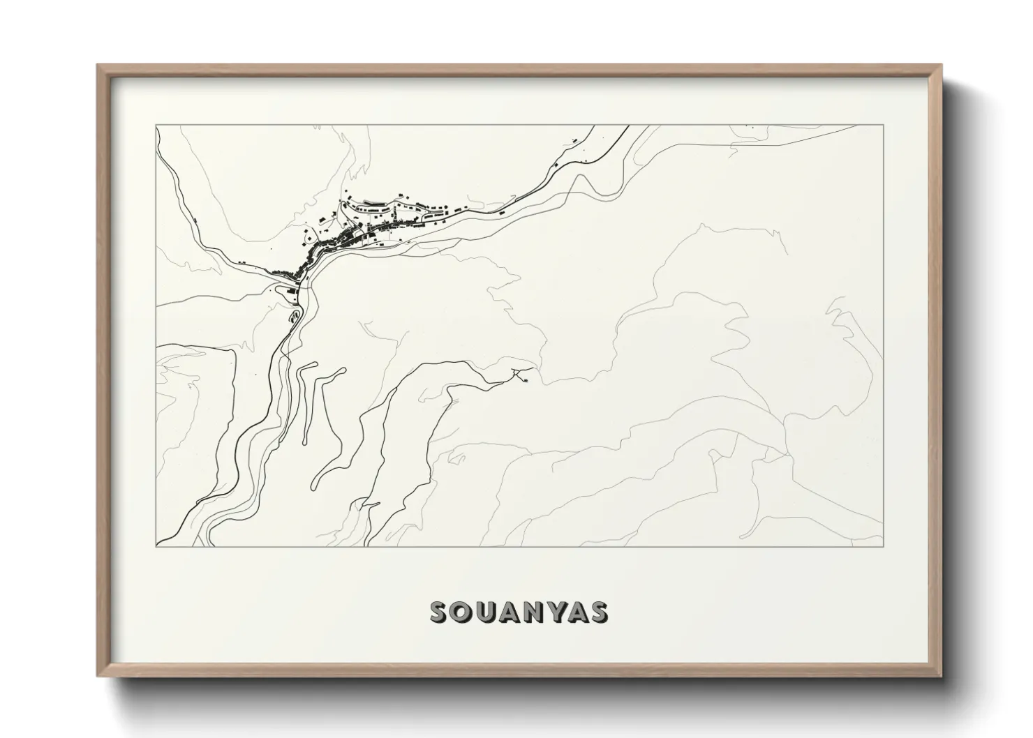 Une affiche de carte sur Souanyas