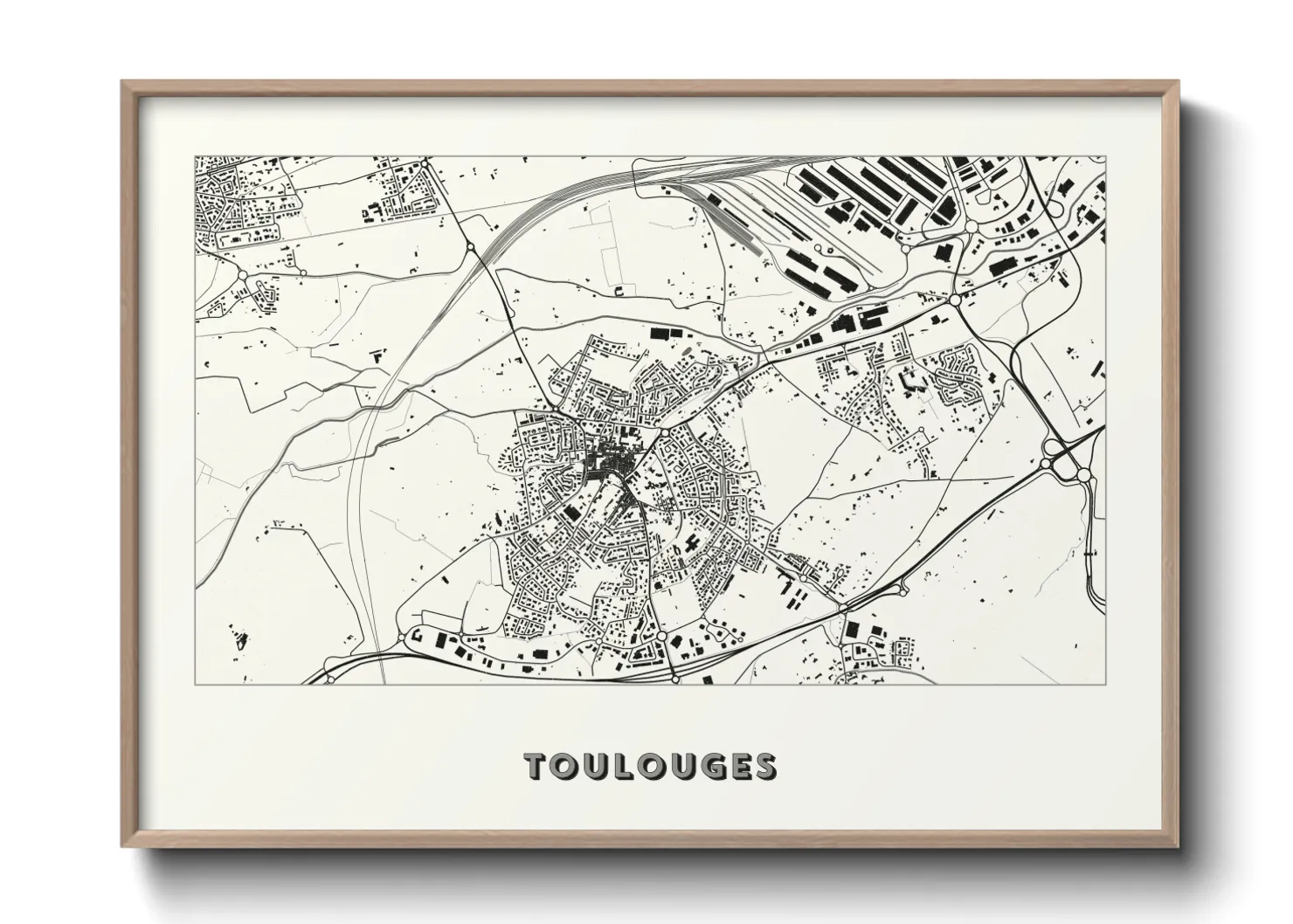 Une affiche de carte sur Toulouges