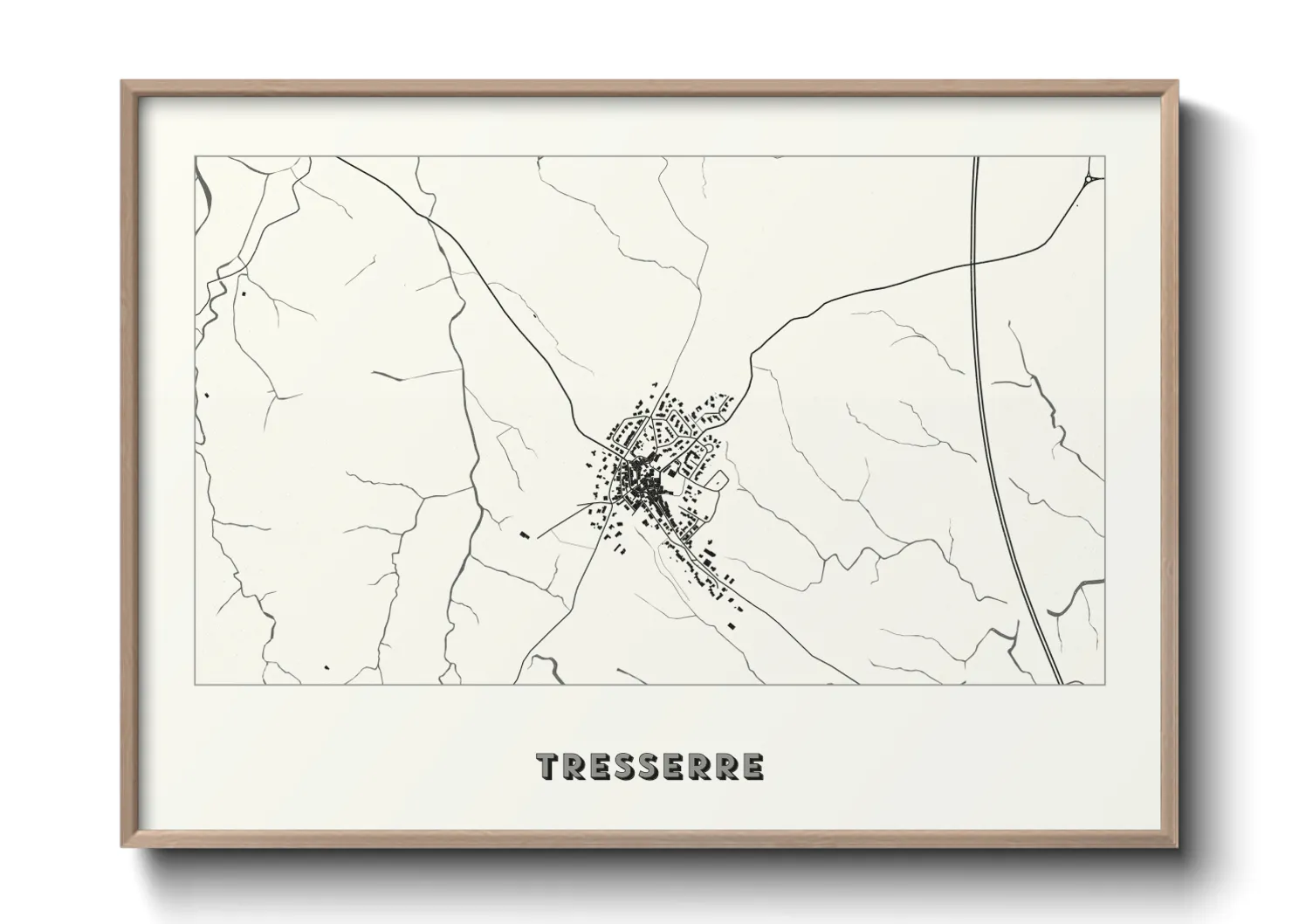 Une affiche de carte sur Tresserre