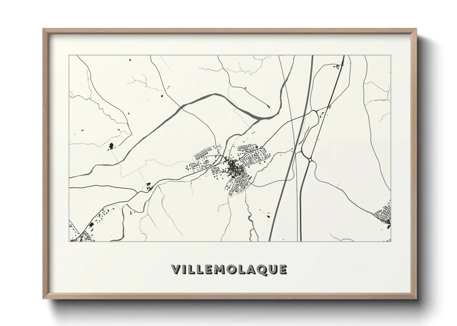 Une affiche de carte sur Villemolaque