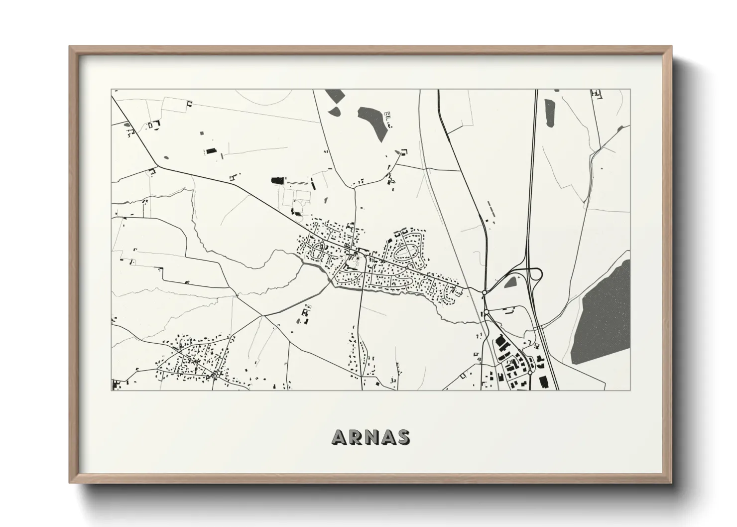 Une affiche de carte sur Arnas