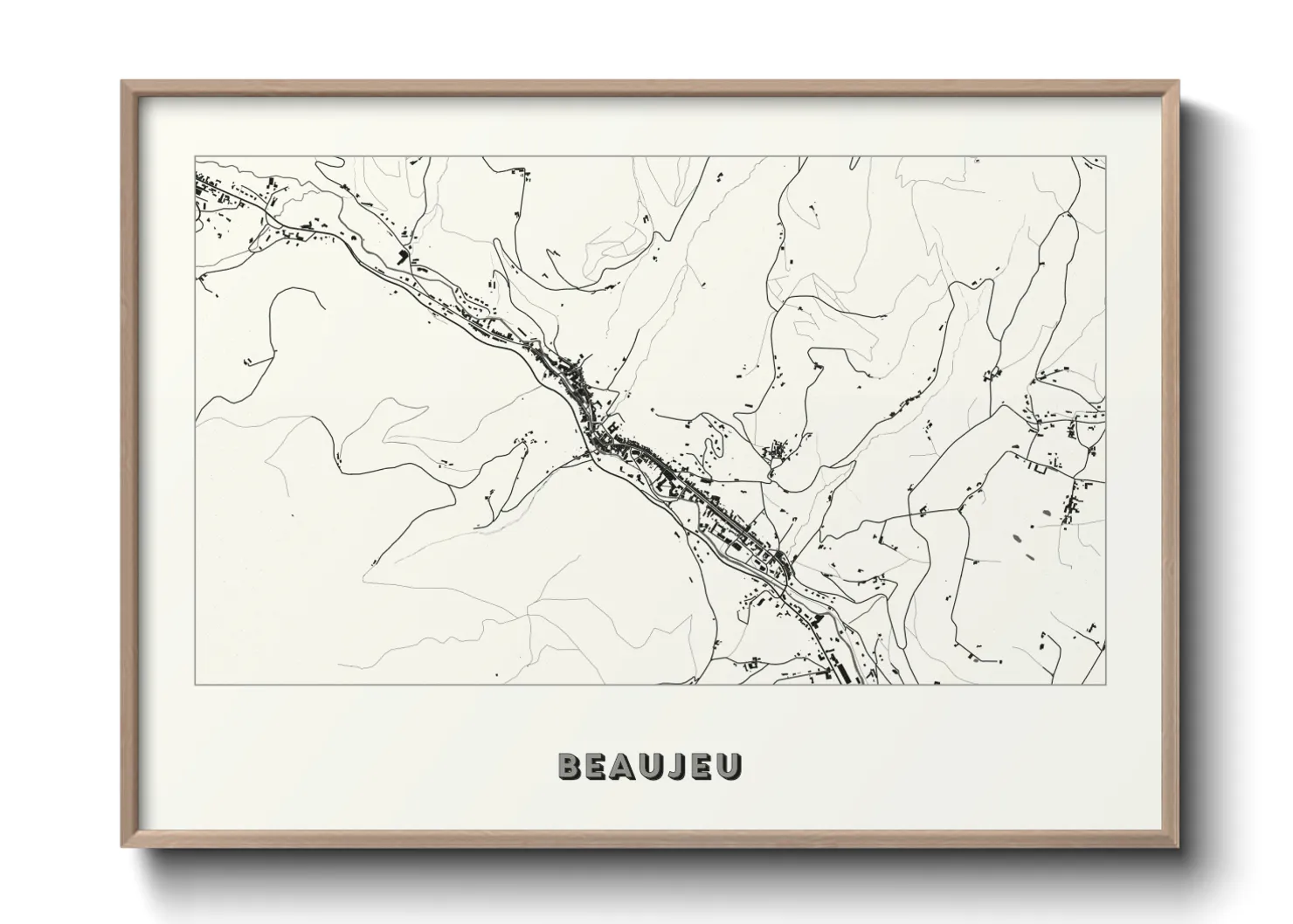 Une affiche de carte sur Beaujeu