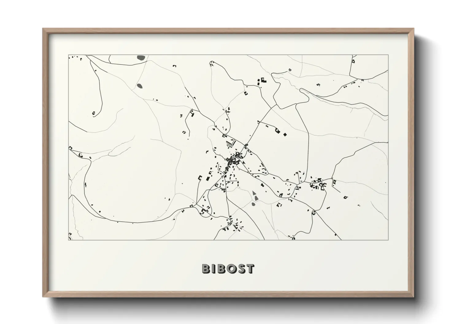 Une affiche de carte sur Bibost