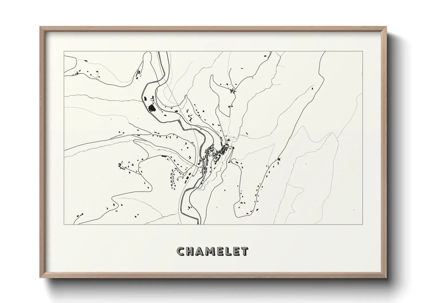 Une affiche de carte sur Chamelet
