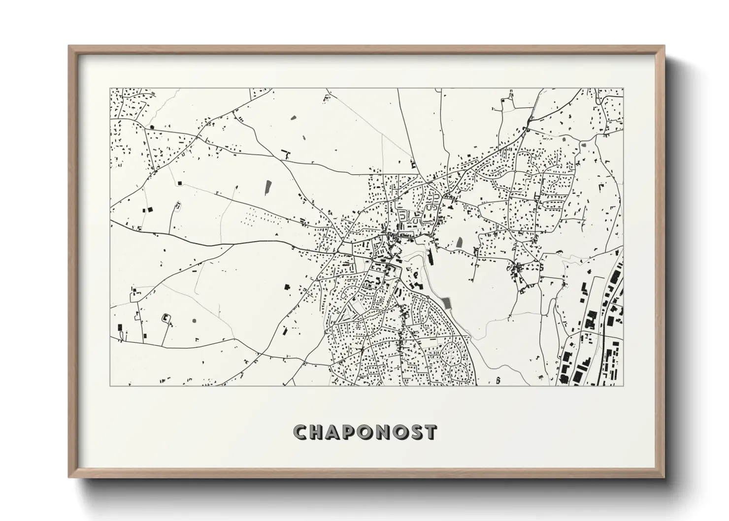 Une affiche de carte sur Chaponost