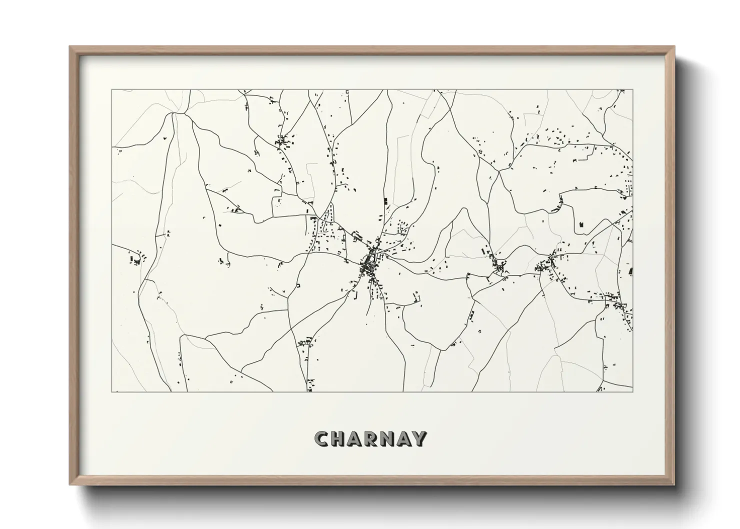 Une affiche de carte sur Charnay