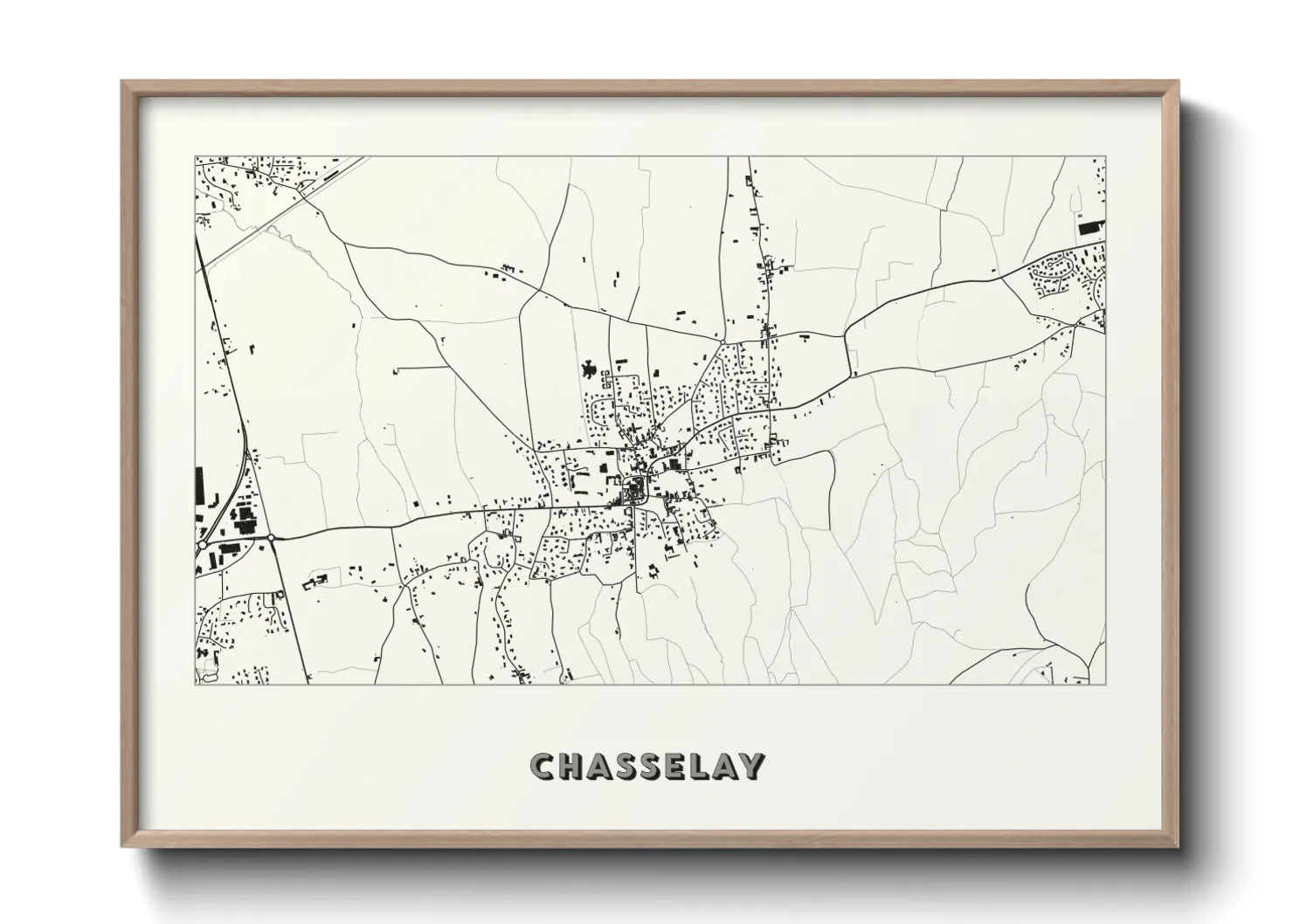 Une affiche de carte sur Chasselay