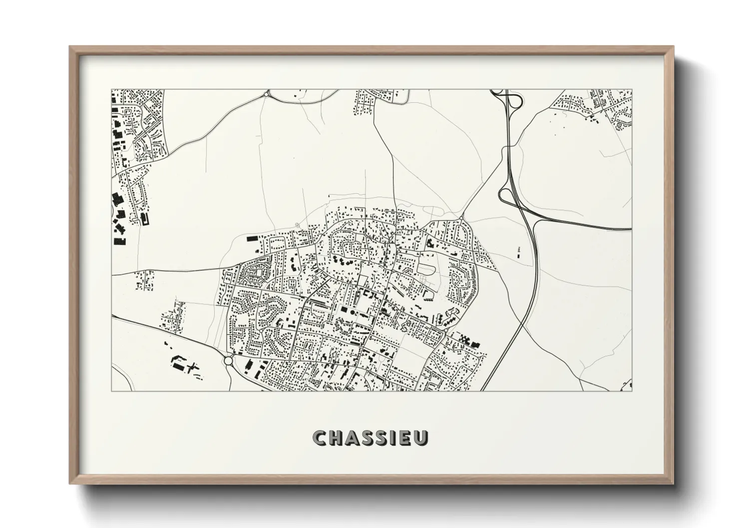 Une affiche de carte sur Chassieu