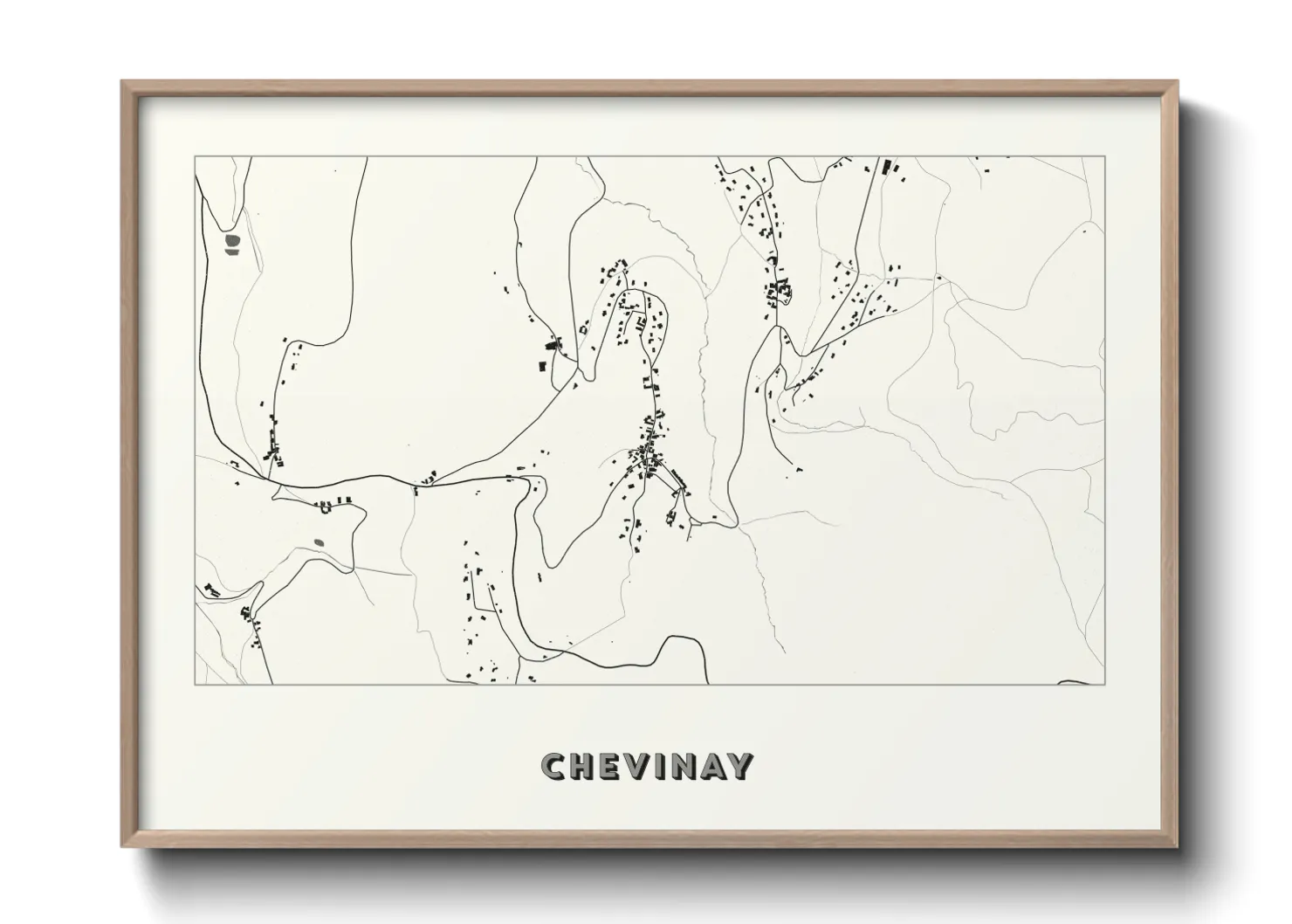 Une affiche de carte sur Chevinay