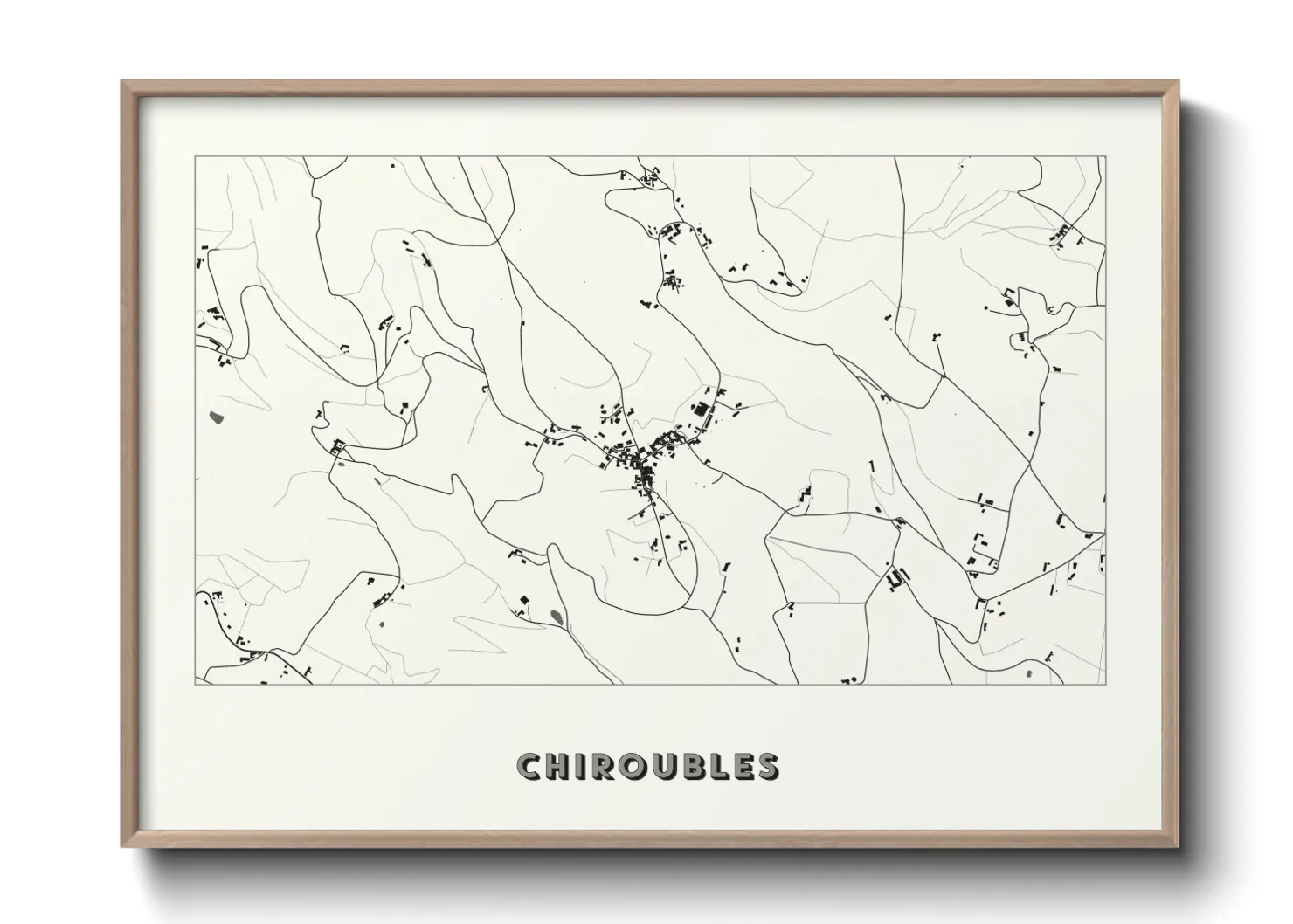 Une affiche de carte sur Chiroubles