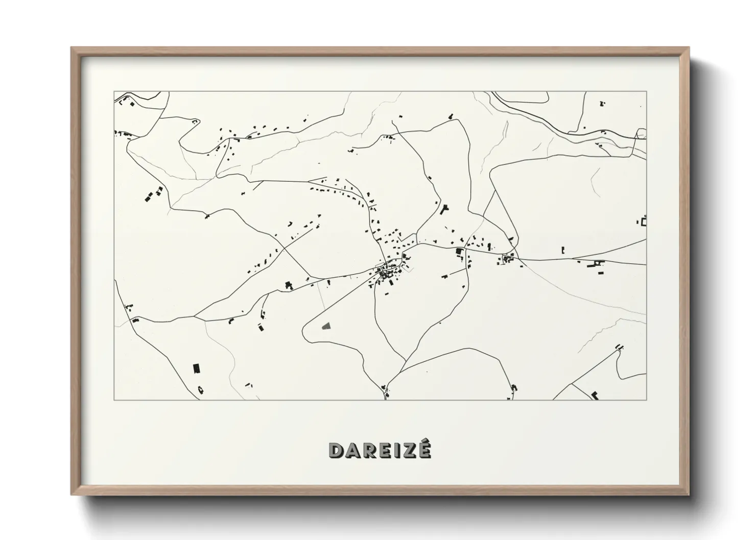 Une affiche de carte sur Dareizé