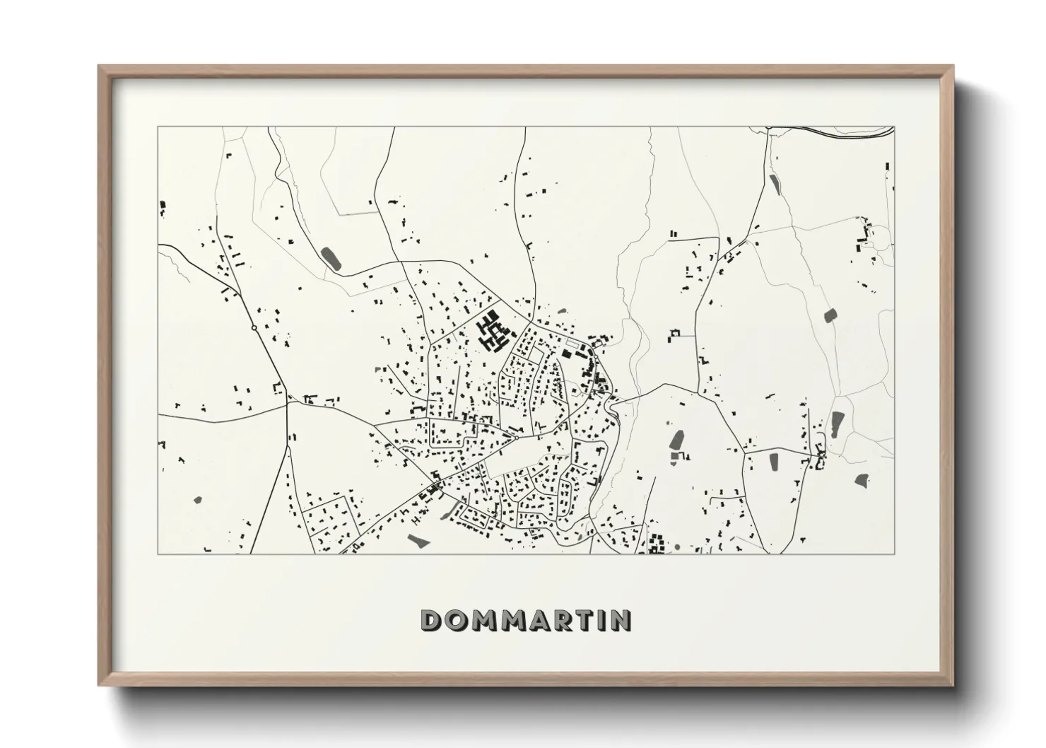Une affiche de carte sur Dommartin