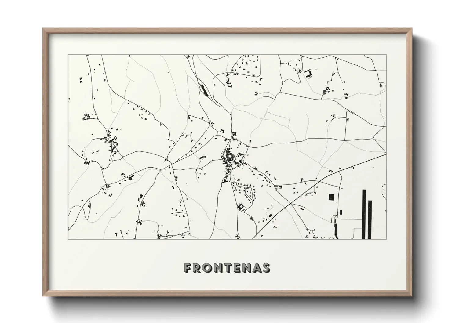 Une affiche de carte sur Frontenas