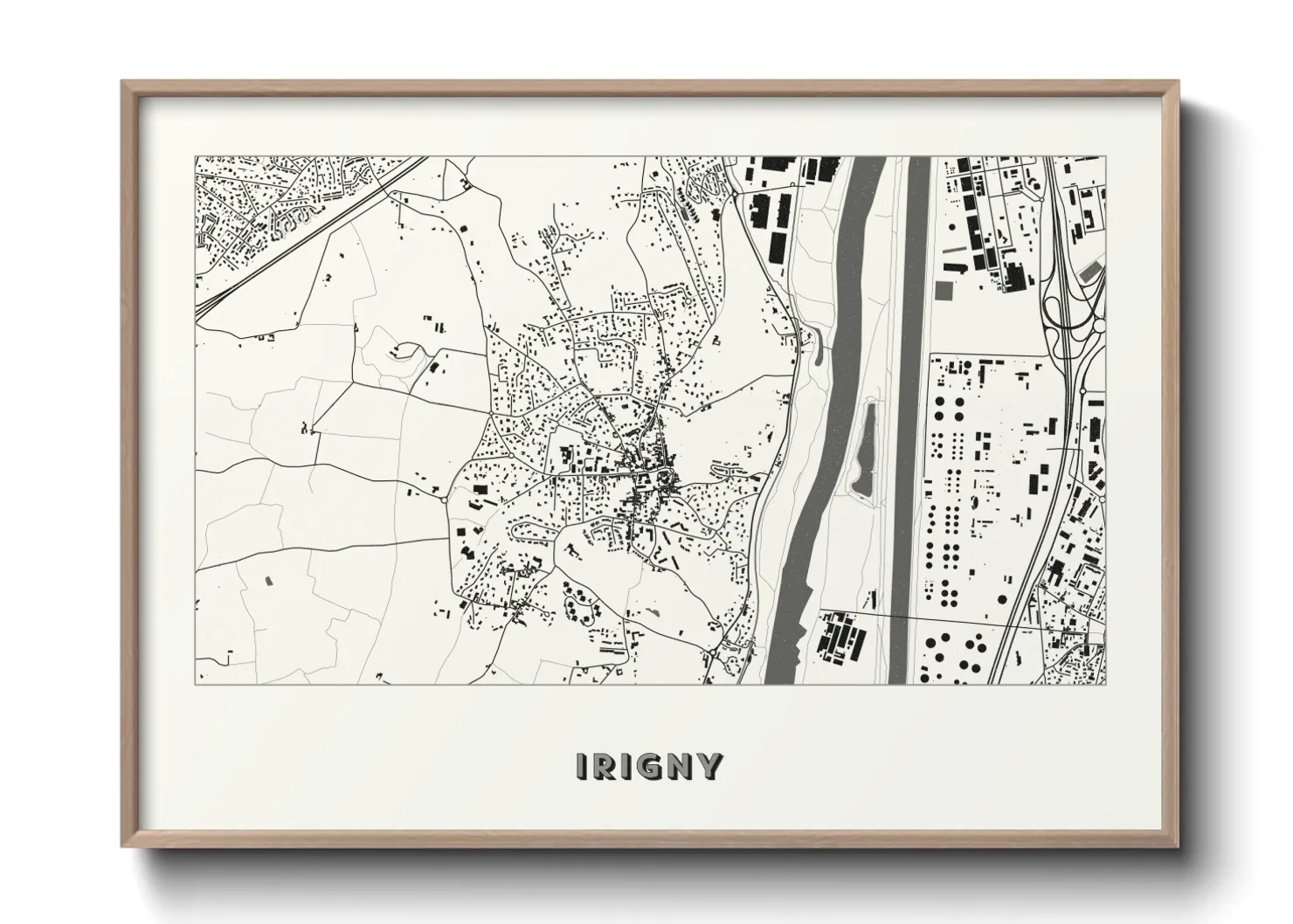 Une affiche de carte sur Irigny