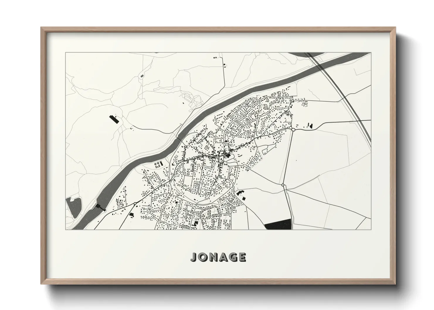 Une affiche de carte sur Jonage