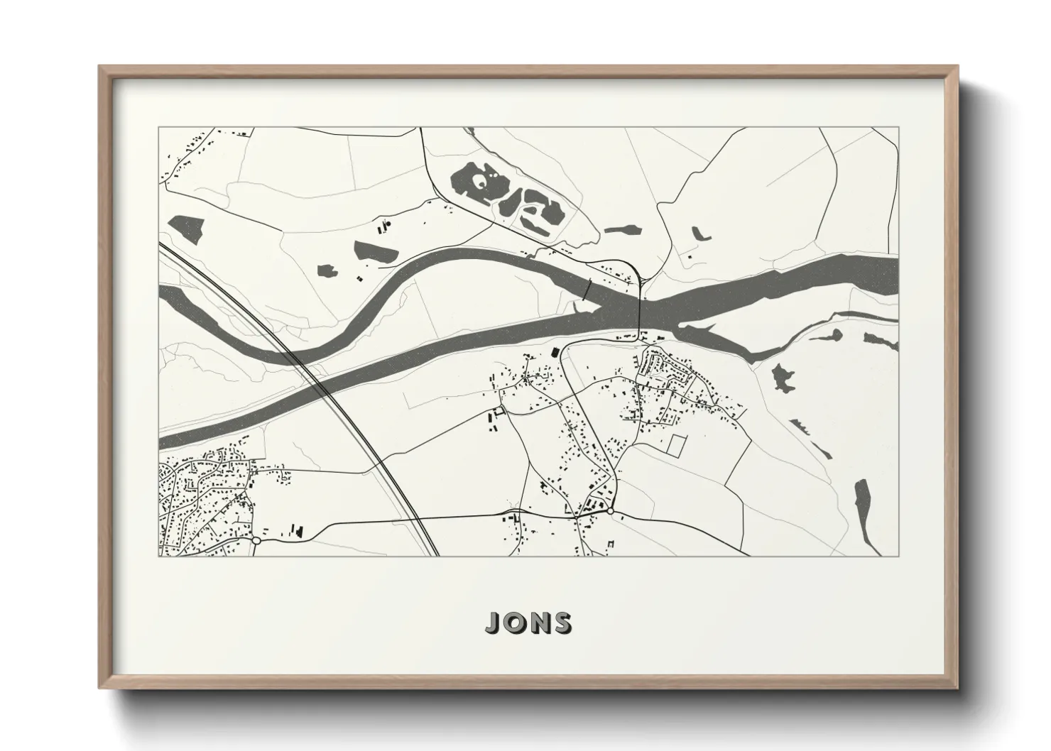 Une affiche de carte sur Jons