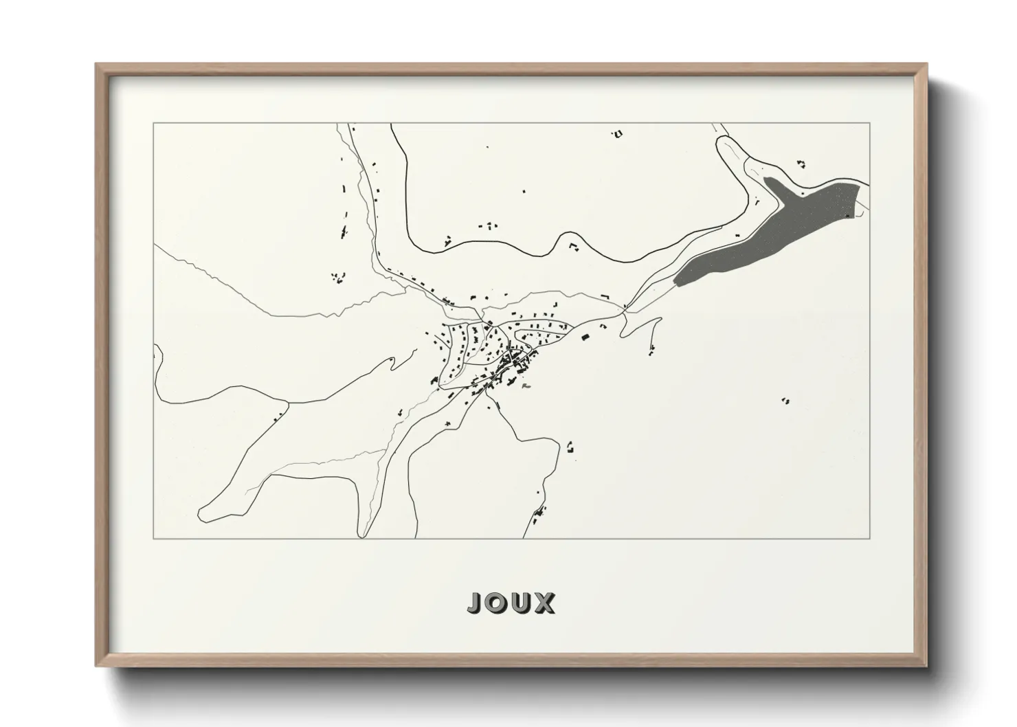 Une affiche de carte sur Joux