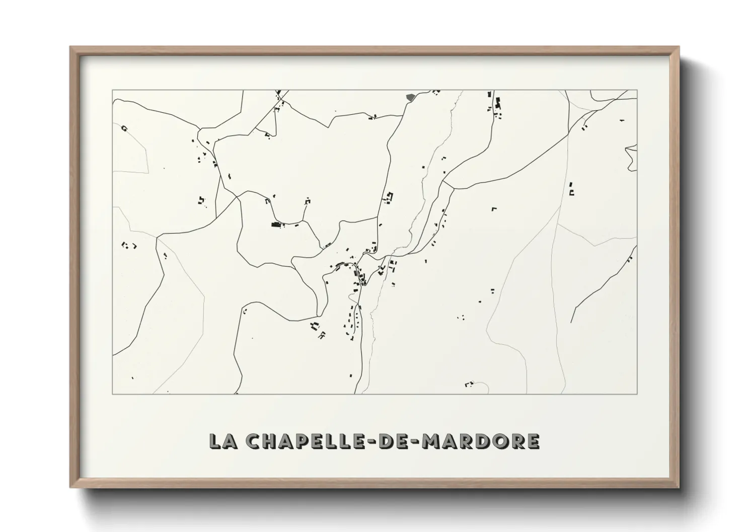 Une affiche de carte sur La Chapelle-de-Mardore