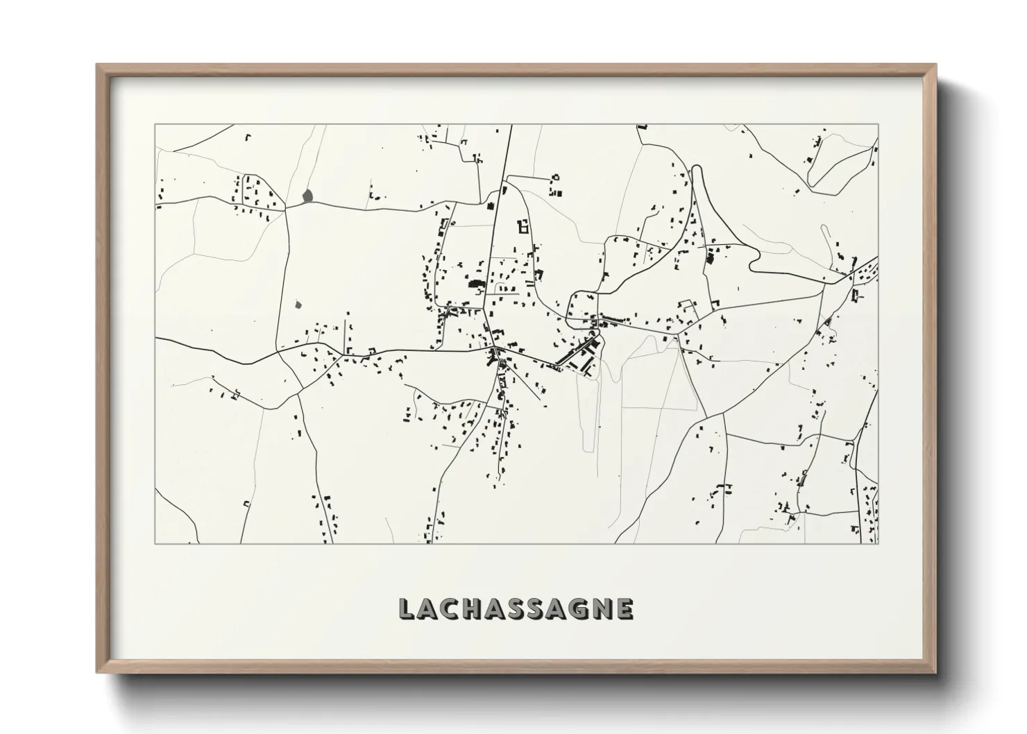 Une affiche de carte sur Lachassagne