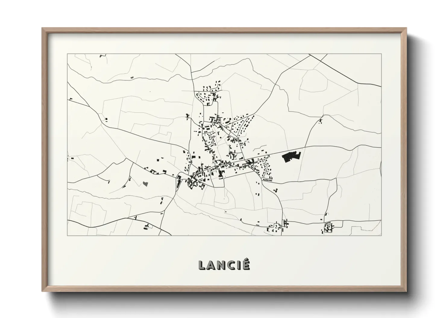 Une affiche de carte sur Lancié