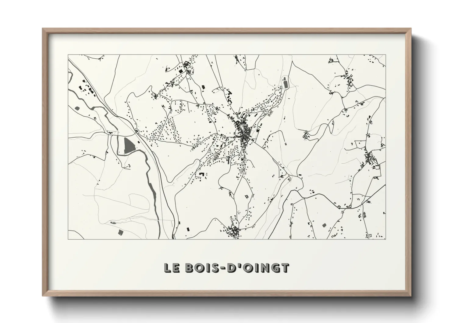 Une affiche de carte sur Le Bois-d'Oingt