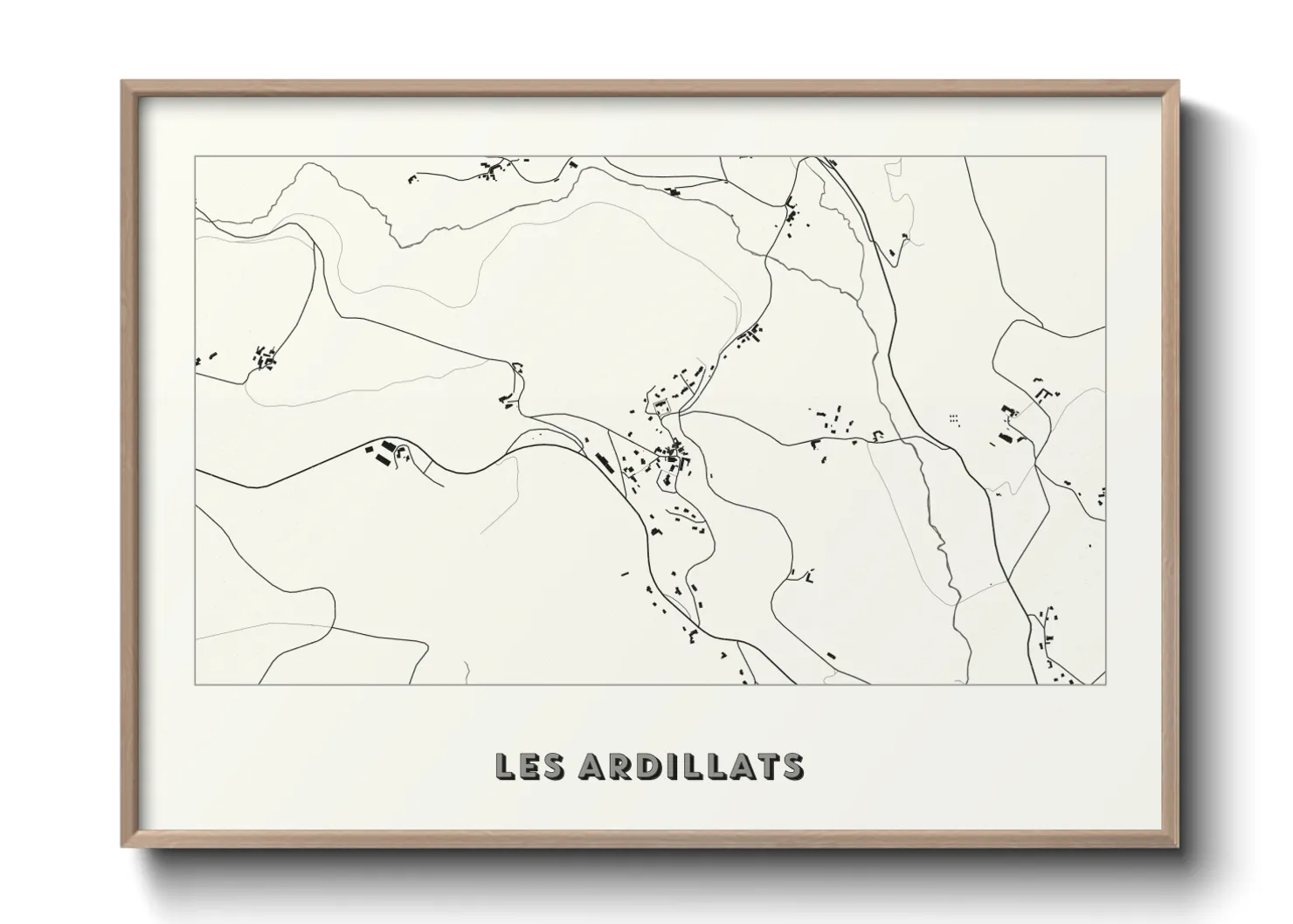 Une affiche de carte sur Les Ardillats