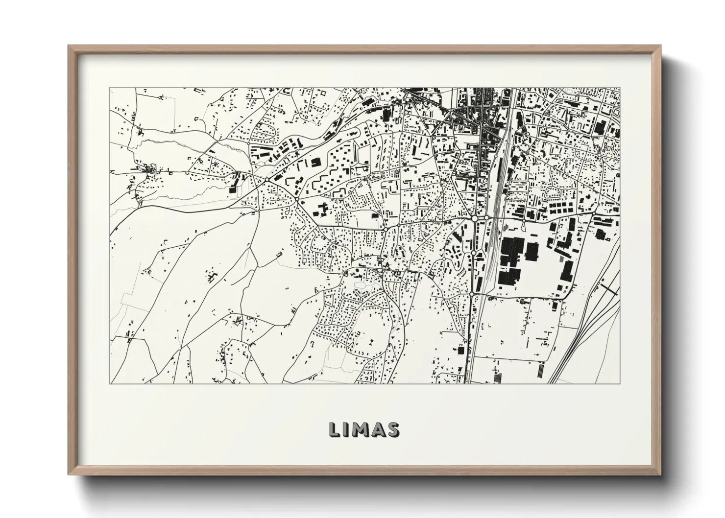 Une affiche de carte sur Limas