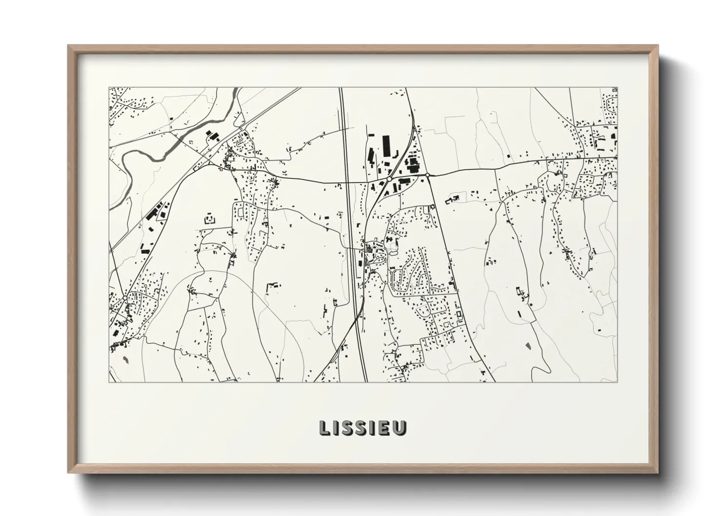 Une affiche de carte sur Lissieu