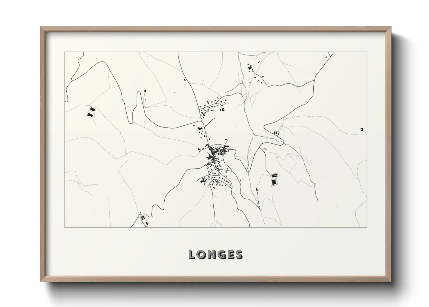 Une affiche de carte sur Longes