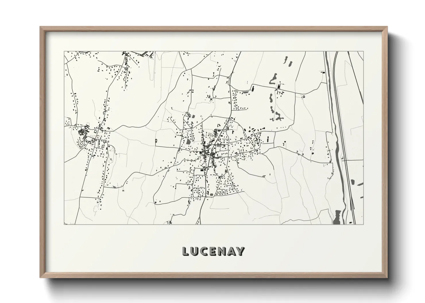 Une affiche de carte sur Lucenay