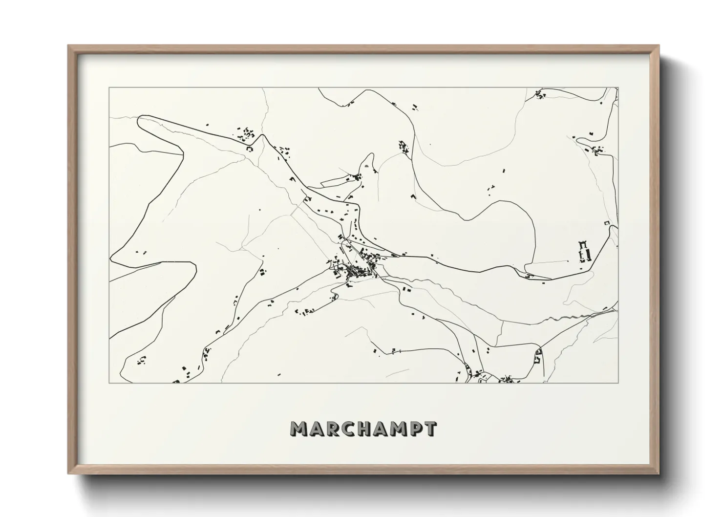 Une affiche de carte sur Marchampt