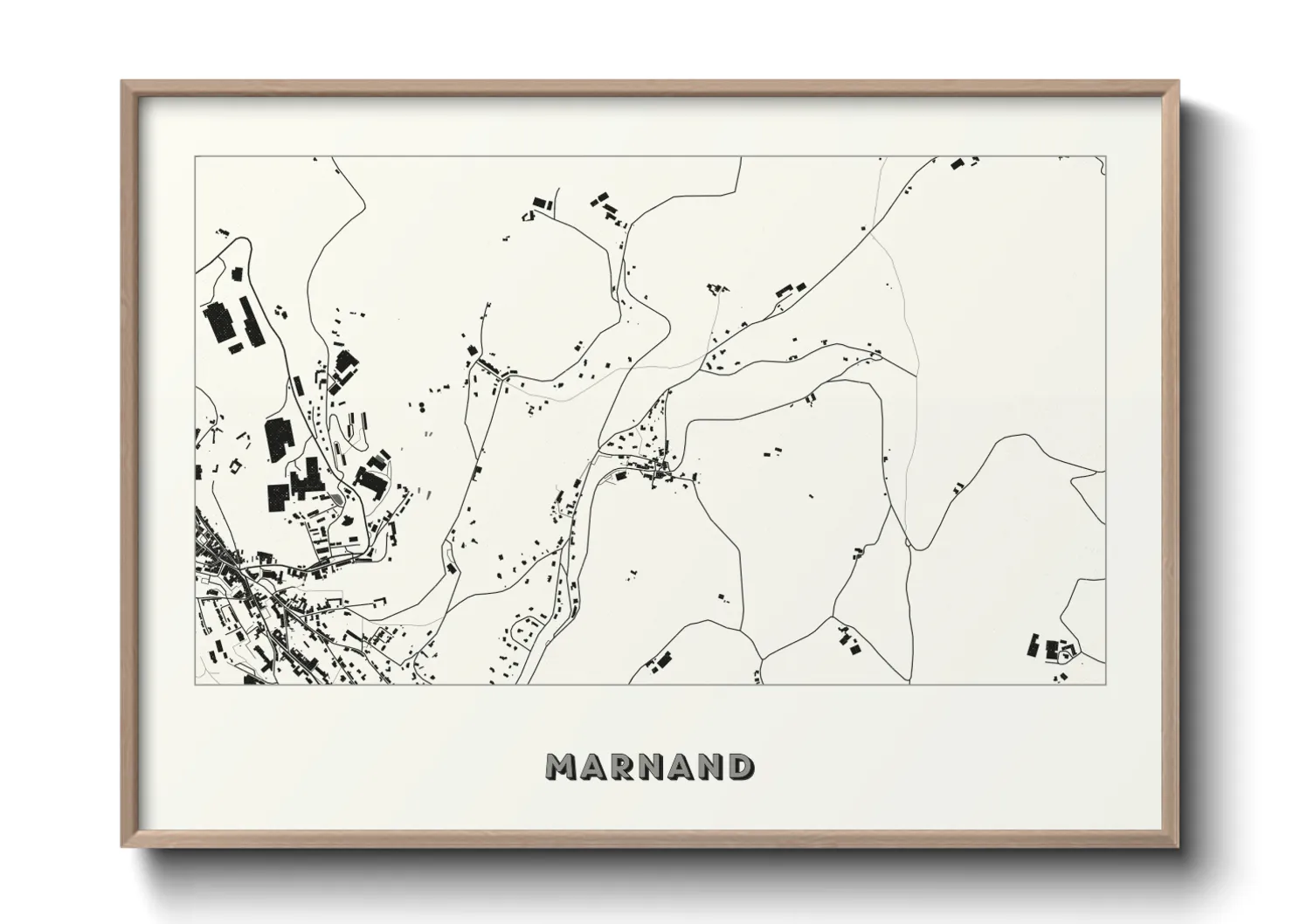 Une affiche de carte sur Marnand