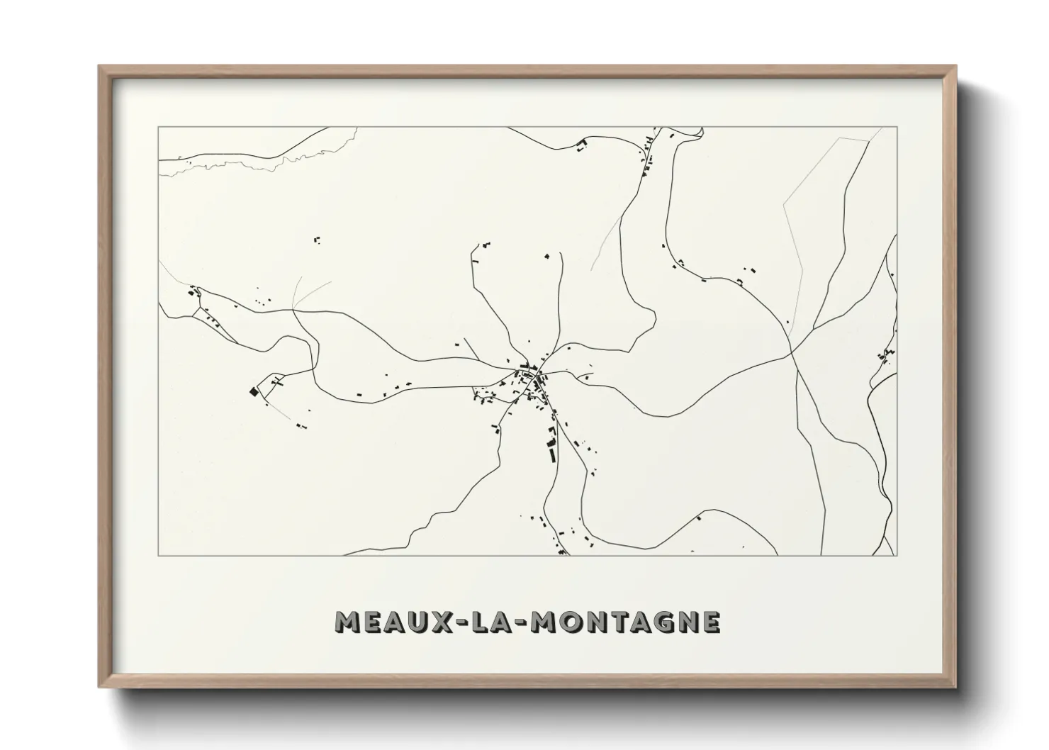 Une affiche de carte sur Meaux-la-Montagne
