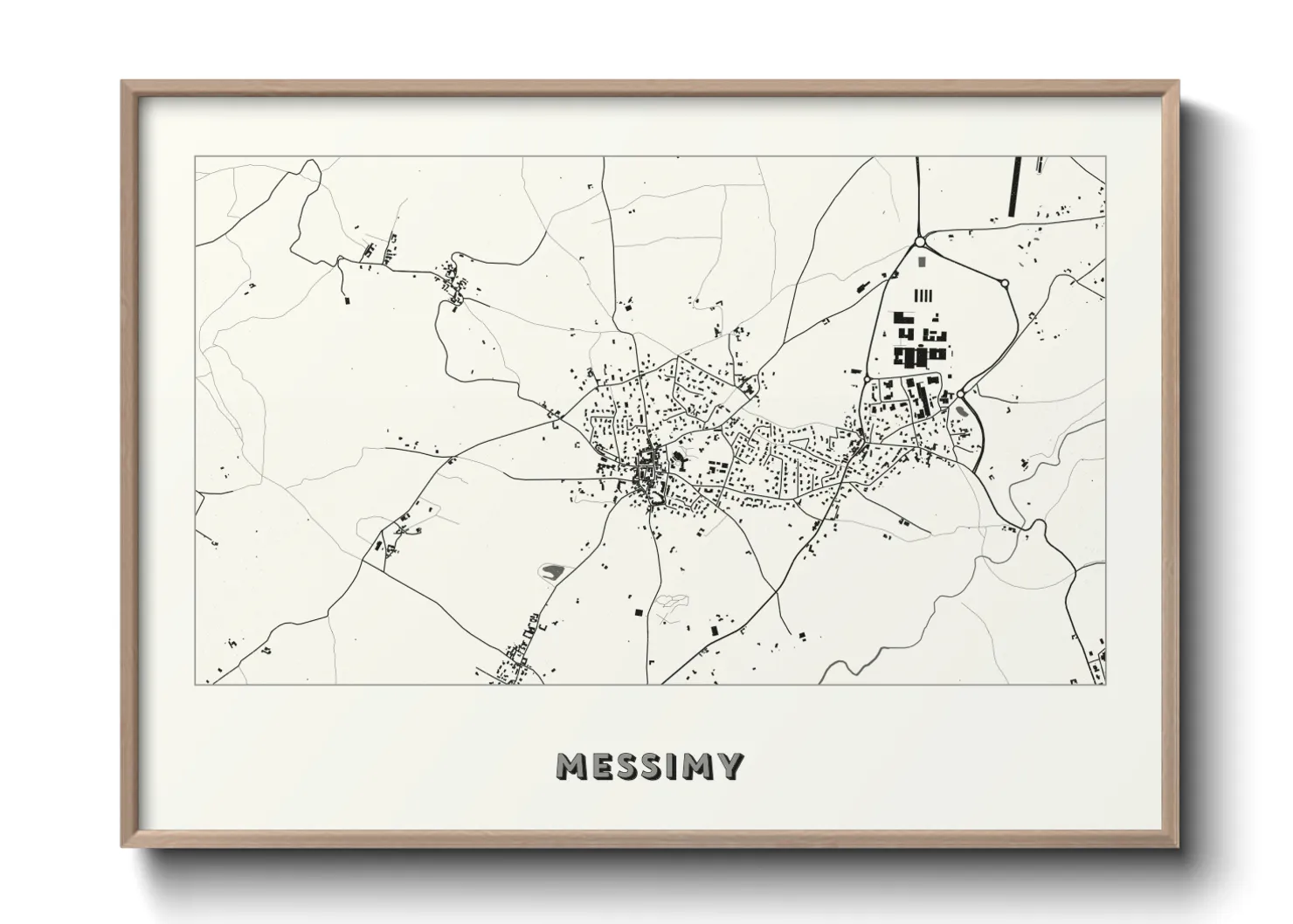 Une affiche de carte sur Messimy