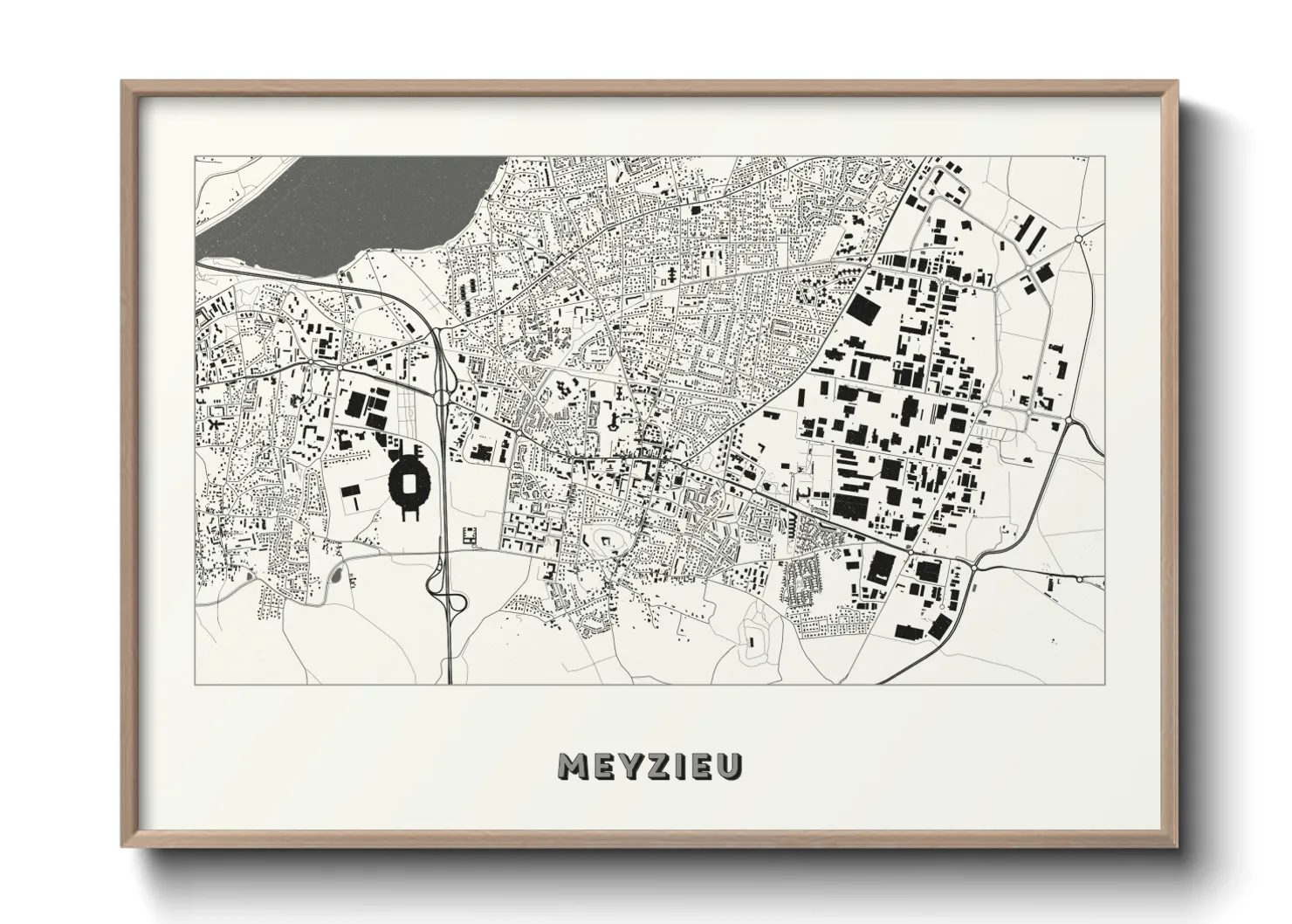 Une affiche de carte sur Meyzieu