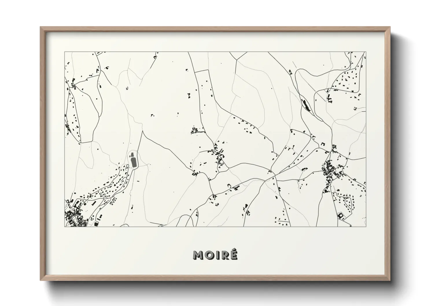 Une affiche de carte sur Moiré