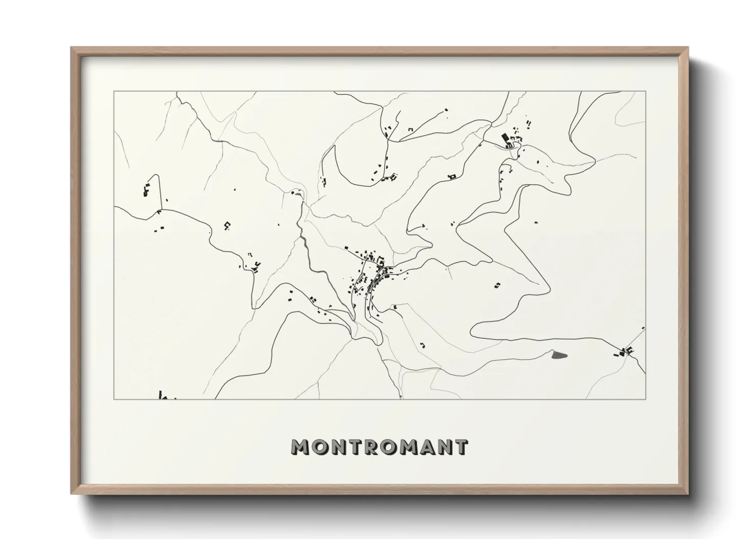 Une affiche de carte sur Montromant
