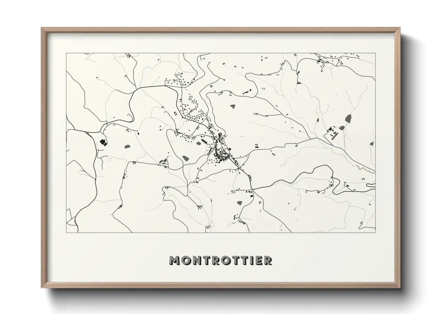 Une affiche de carte sur Montrottier